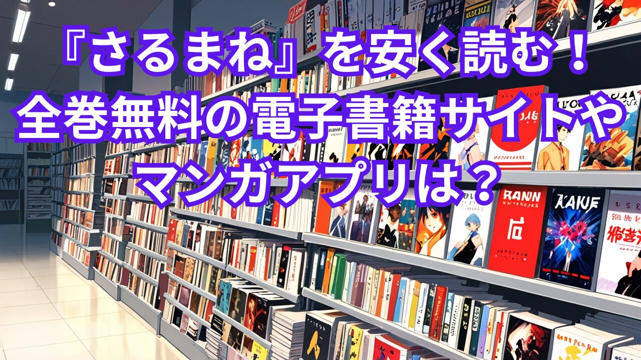 『さるまね』を安く読む！全巻無料の電子書籍サイトやマンガアプリは？