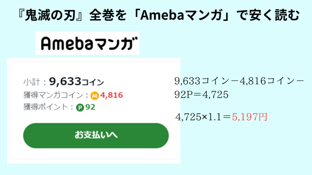 『鬼滅の刃』全巻を「Amebaマンガ」で安く読む