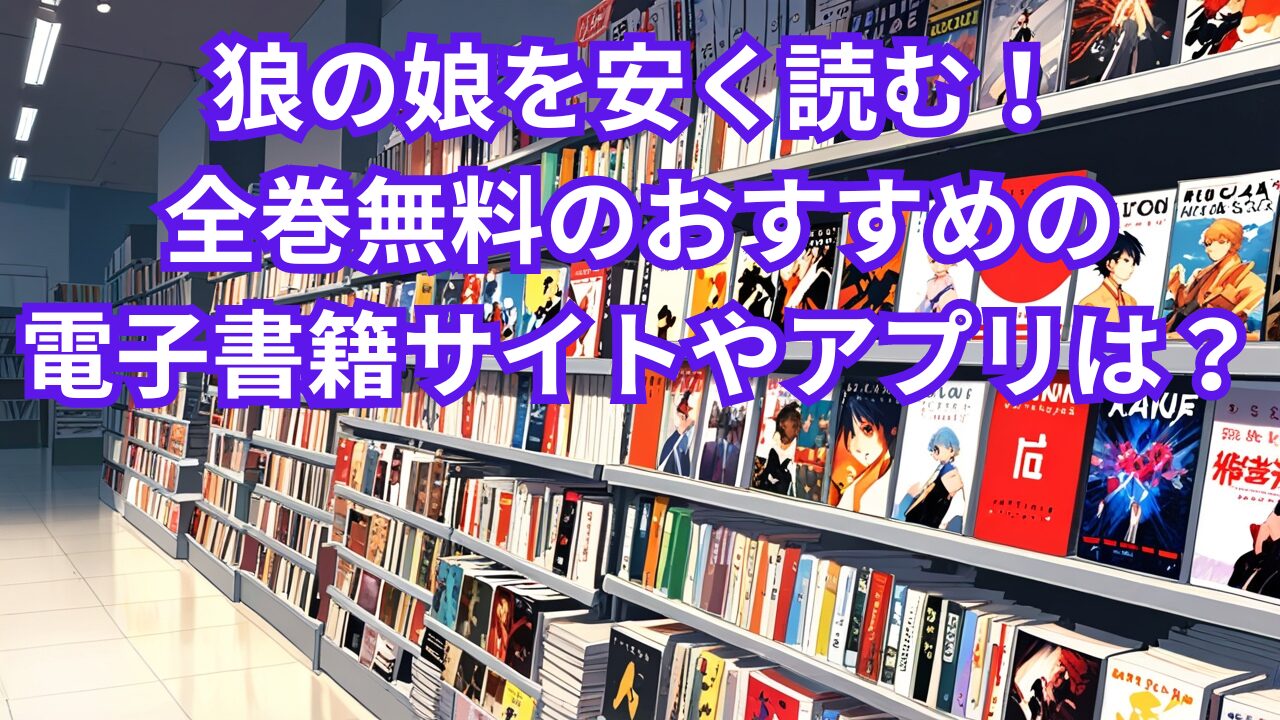 狼の娘を安く読む！全巻無料のおすすめの電子書籍サイトやアプリは？